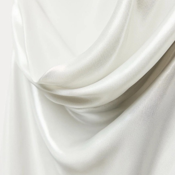 NWT ZARA LONG ASYMMETRIC FOIL DRESS - Picture 17 of 17